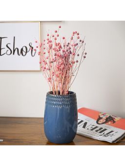 Voncasa - Embossed Vase Flower Vase For Home Decor Center Table