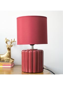 Voncasa - Stylish Red Table Lamp For Living Room & Bedroom Diwali Christmas Decoration