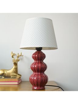 Voncasa - Stylish Cheery Red Table Lamp For Living Room & Bedroom Diwali Christmas Decoration