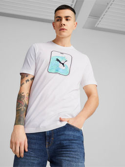 Puma - Graphics Wave Mens White T-Shirt