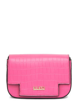 KLEIO - Vegan Leather Mini Croco Textured Shoulder Sling Handbag for Women