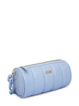 KLEIO - Vegan Leather Quilted Blue Crossbody Sling Bag for Women