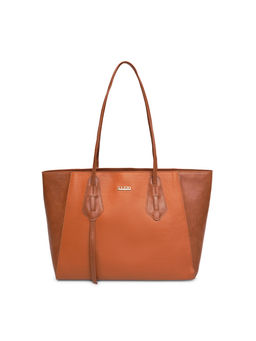 KLEIO - Vegan Leather Zipper Tote Handbag with Laptop Compartment for Women