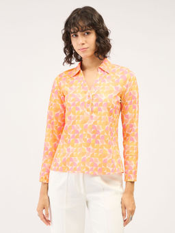 SALT Attire - Axiom Geometric Collared Top