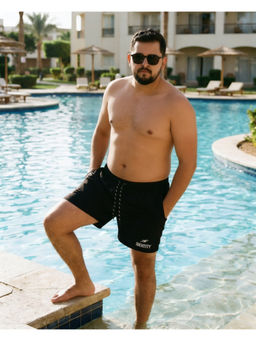 Keepfit - Men's Plus Size Black Watershorts With Zipper Pockets