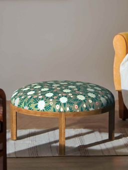 Chumbak - Bohemian Ottoman - Spring Marigold Green