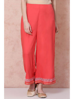 Rangriti - Orange Viscose Rayon Palazzos