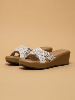 ERIDANI - Ziana White Casual Wedges