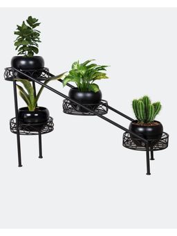 Homesake - 4 Tier Ladder Plant Stand Rack Shelf Black