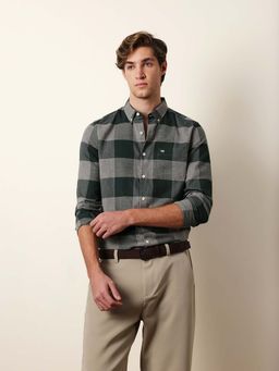 The Bear House - Men Checked Casual Full-Sleeve Shirt