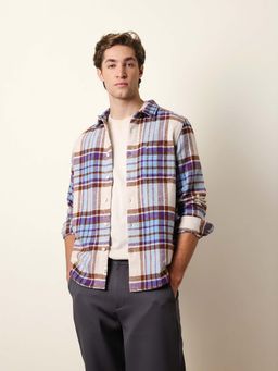 The Bear House - Men Checked Casual Full-Sleeve Shirt