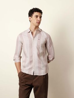 The Bear House - Men Striped Casual Full-Sleeve Shirt