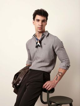 The Bear House - Men Checked Casual Full-Sleeve Shirt