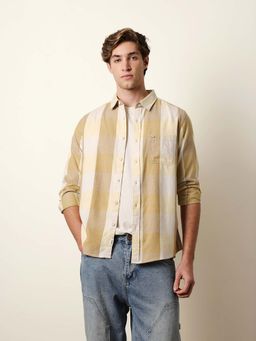 The Bear House - Men Checked Casual Full-Sleeve Shirt