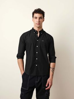 The Bear House - Men Solid Casual Full-Sleeve Shirt