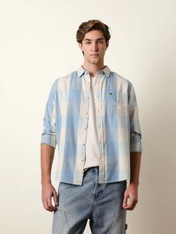 The Bear House - Men Checked Casual Full-Sleeve Shirt
