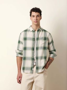 The Bear House - Men Checked Casual Full-Sleeve Shirt