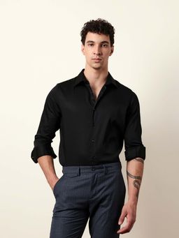 The Bear House - Men Solid Casual Full-Sleeve Shirt