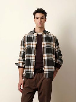 The Bear House - Men Checked Casual Full-Sleeve Shirt