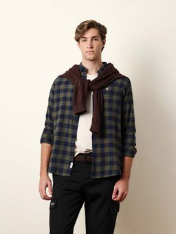 The Bear House - Men Checked Casual Full-Sleeve Shirt