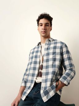 The Bear House - Men Checked Casual Full-Sleeve Shirt