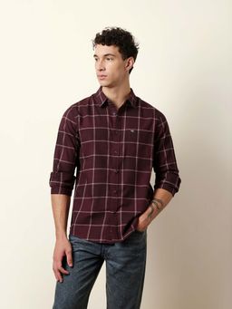 The Bear House - Men Checks Casual Full-Sleeve Shirt