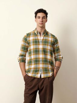 The Bear House - Men Checked Casual Full-Sleeve Shirt