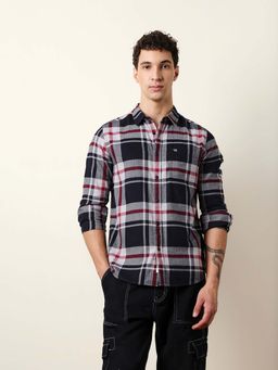 The Bear House - Men Checked Casual Full-Sleeve Shirt