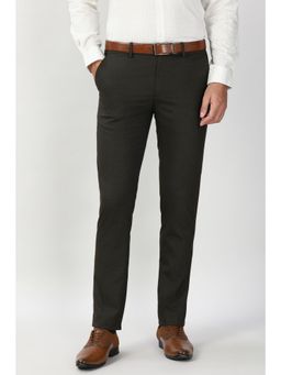 Peter England - Men Brown Formal Trousers