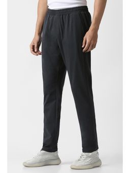 Van Heusen - Men Black Solid Casual Track Pants