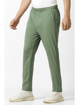 Van Heusen - Men Green Solid Casual Track Pants