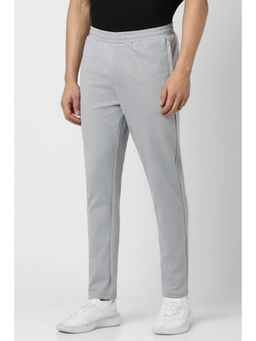 Van Heusen - Men Grey Textured Casual Track Pants