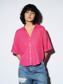 ONLY - Pink Solid Shirt