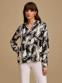 Kazo - Black Floral Shirt