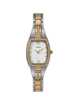 Timex - Main Street Silver-Tone Tonneau Dial Analog Women Bracelet Watch - TW2W95800JQ (M)