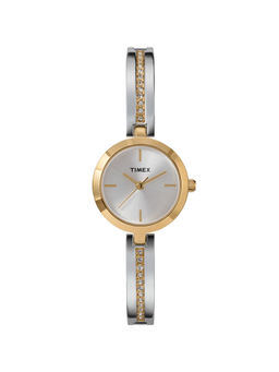 Timex - Main Street Silver-Tone Round Dial Analog Women Bracelet Watch - TW2W96200JQ (S)