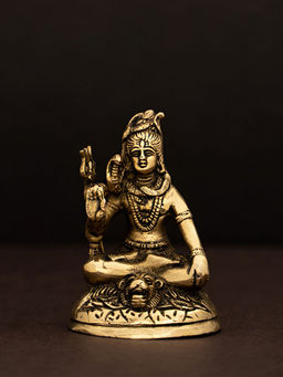DecorTwist - Brass Handcrafted Decorative Shiva Idol-Statue
