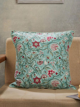 Fabindia - Blue Gulbagh Hand Block Cotton Printed Cushion Cover