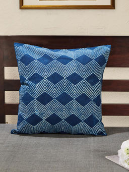 Fabindia - Indigo Dabu Cotton Printed Roshan Cushion Cover