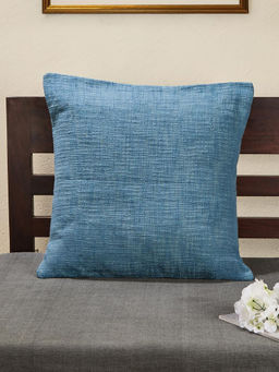 Fabindia - Blue Sangam Woven Cotton Cushion Cover (40X40 Cm)