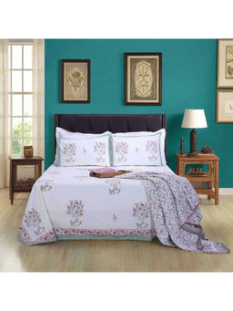 Shahenaz - Raabta New White Cotton Bedsheet with 2 Pillow Covers (Queen)