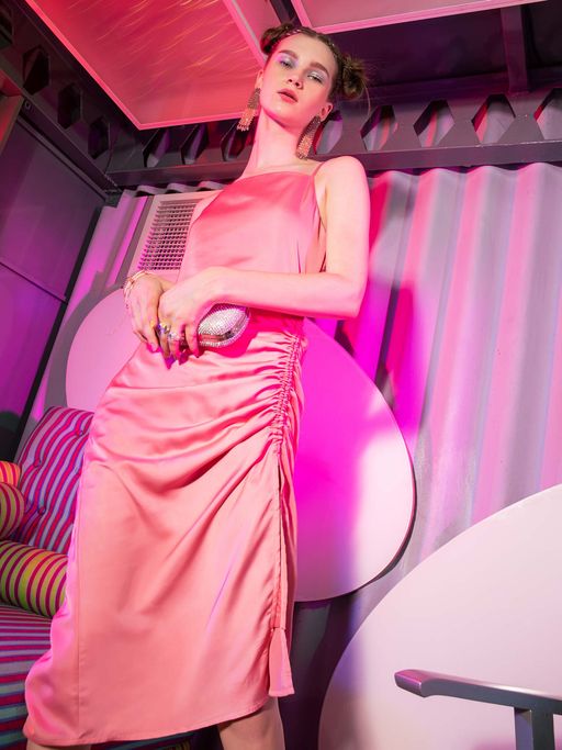 zink london pink dress Buy Zink Z by Zink London Women Pink Solid Midi Dress Online