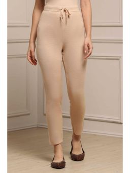 Biba - Women Almond Beige Acrylic Pants