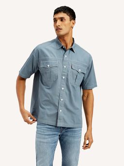 Levi's - Blue Men's Solid Relaxed Fit Shirt