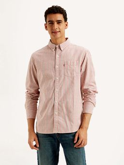 Levi's - Pink Men's Striped Slim Fit Shirt
