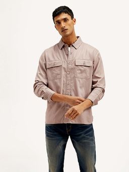 Levi's - Light Mauve Men's Solid Slim Fit Shirt