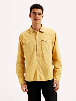 Levi's - Yellow Men's Solid Slim Fit Shirt