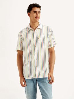 Levi's - White Men's Striped Slim Fit Shirt