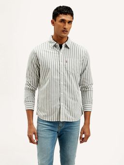 Levi's - Grey Men's Striped Slim Fit Shirt