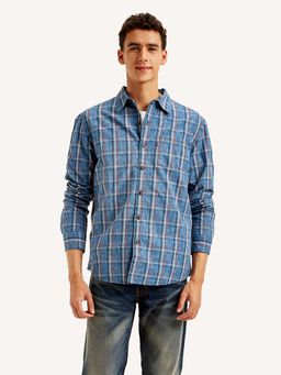 Levi's - Blue Men's Checkered Slim Fit Shirt